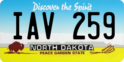 ND license plate IAV259
