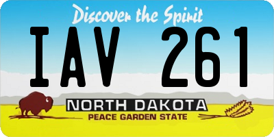 ND license plate IAV261