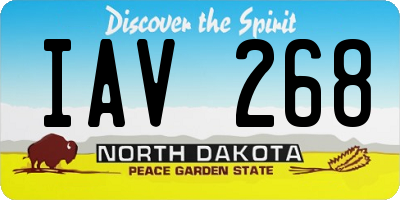 ND license plate IAV268