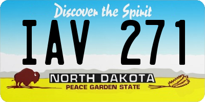 ND license plate IAV271