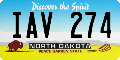 ND license plate IAV274