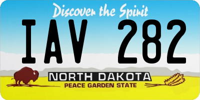 ND license plate IAV282