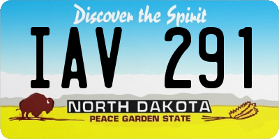 ND license plate IAV291