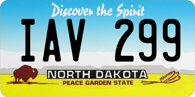 ND license plate IAV299