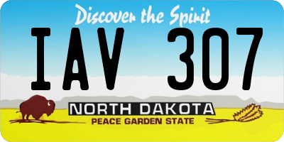 ND license plate IAV307