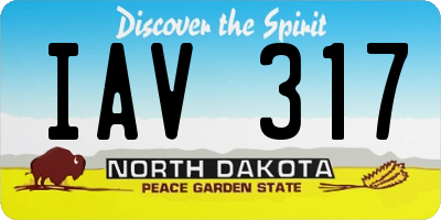 ND license plate IAV317