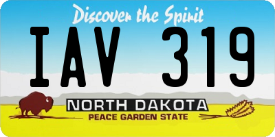 ND license plate IAV319
