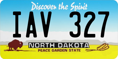 ND license plate IAV327