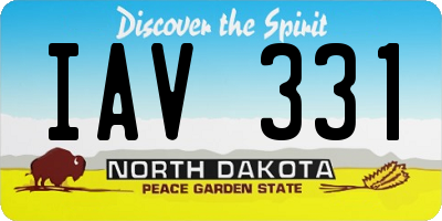 ND license plate IAV331