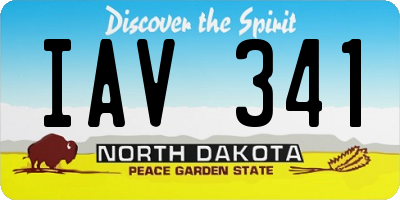 ND license plate IAV341