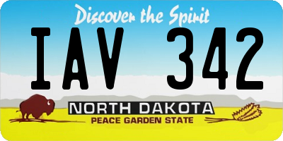 ND license plate IAV342
