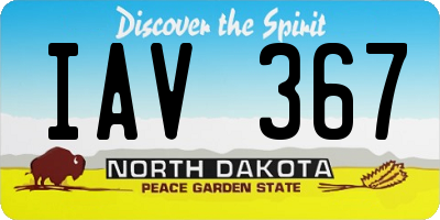 ND license plate IAV367