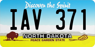 ND license plate IAV371