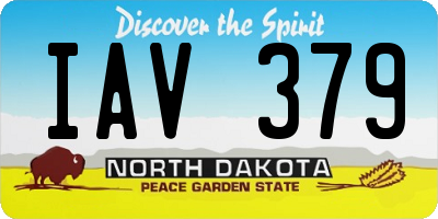 ND license plate IAV379