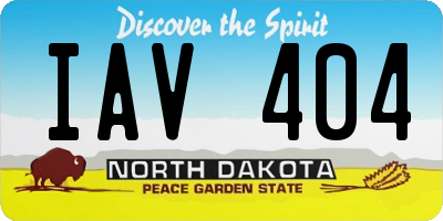 ND license plate IAV404
