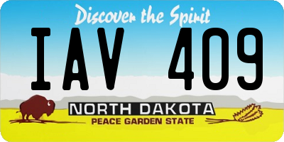 ND license plate IAV409