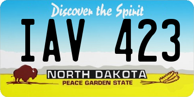 ND license plate IAV423