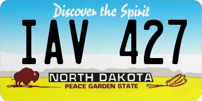 ND license plate IAV427