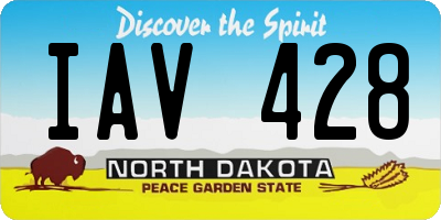 ND license plate IAV428