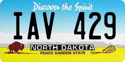 ND license plate IAV429