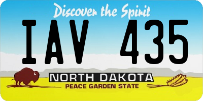 ND license plate IAV435