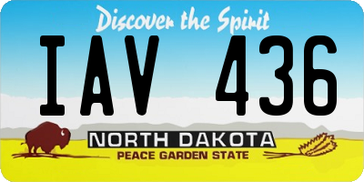 ND license plate IAV436