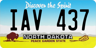ND license plate IAV437