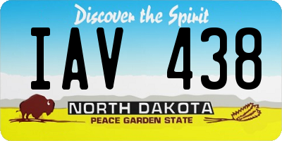 ND license plate IAV438