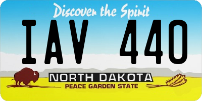 ND license plate IAV440