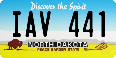 ND license plate IAV441