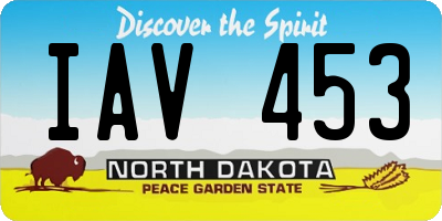 ND license plate IAV453