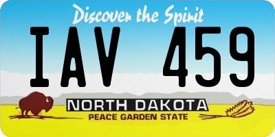 ND license plate IAV459