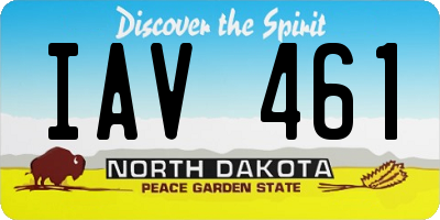 ND license plate IAV461