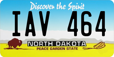 ND license plate IAV464