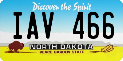 ND license plate IAV466