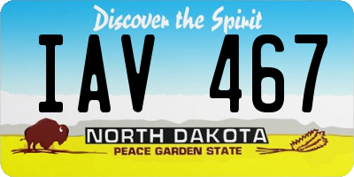 ND license plate IAV467