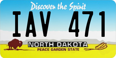 ND license plate IAV471