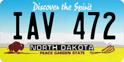 ND license plate IAV472
