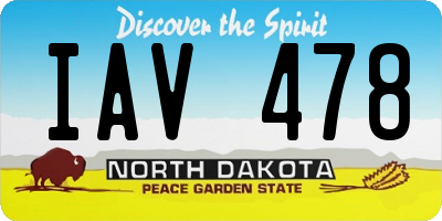 ND license plate IAV478