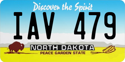 ND license plate IAV479