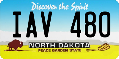 ND license plate IAV480