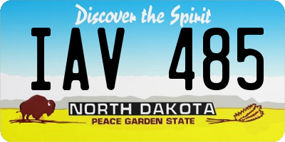 ND license plate IAV485