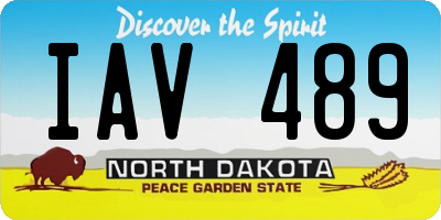 ND license plate IAV489