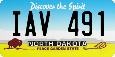 ND license plate IAV491