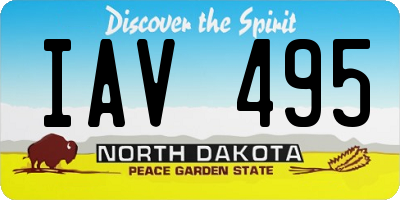 ND license plate IAV495