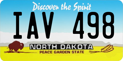 ND license plate IAV498