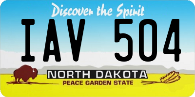 ND license plate IAV504