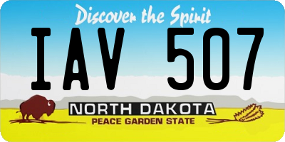 ND license plate IAV507