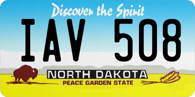 ND license plate IAV508