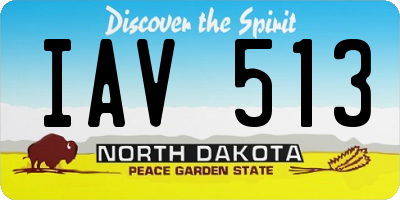 ND license plate IAV513